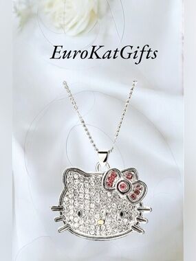 Hello Kitty Cat Necklace Pendant Sanrio Fashion Jewelry NEW NWT